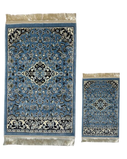 Madinah Rawdah Gebetsteppich + Kinderteppich - Blau