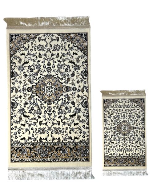 Madinah Rawdah Gebetsteppich + Kinderteppich - Beige